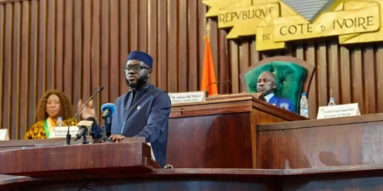 [Images] Ouverture de la session parlementaire ivoirienne : Voici le discours de SEM El Malick Ndiaye président de l’Assemblée Nationale du Sénégal