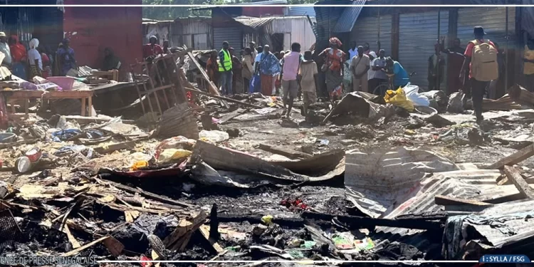 Tambacounda : un mort et une soixantaine de cantines ravagées dans un incendie au marché ”Corona”